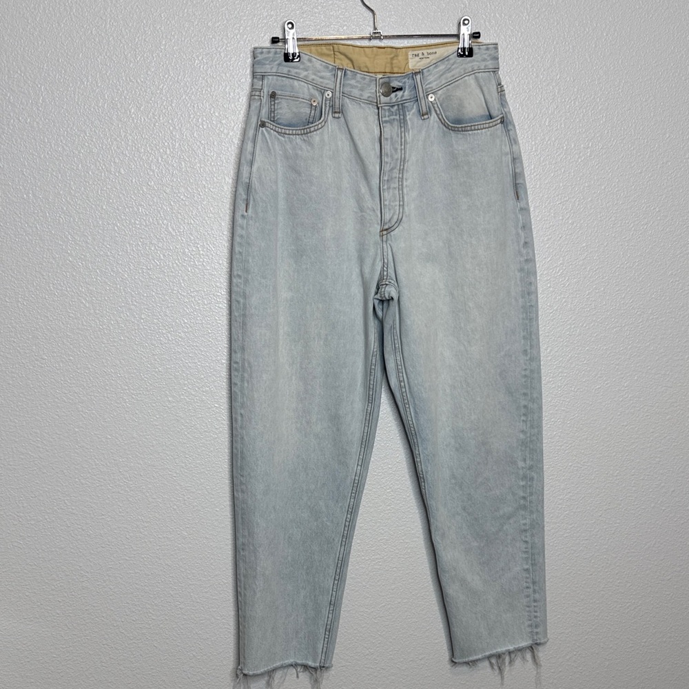Rag & Bone Alissa High-Rise Barrel Jeans Light Blue 27” Waist - Picture 2 of 9